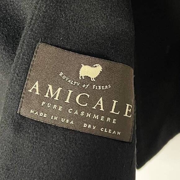 Dale Dressin Womens 2 Black Amicale Pure Cashmere Pea Coat Jacket Made in USA - Picture 8 of 13